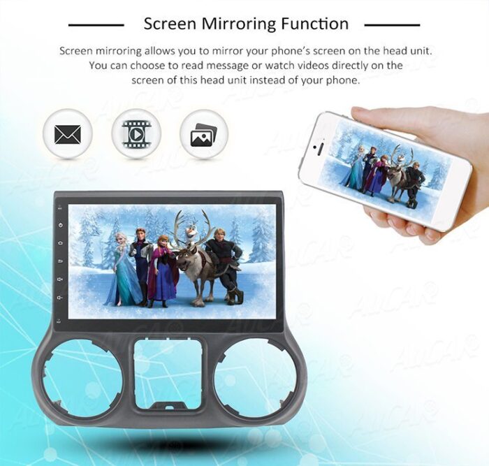 Android 8.1 10.1 inch Car DVD Player GPS Navigation system for Jeep Wrangler 2011 -2017 HD Bluetooth Radio WIFI 4G Stereo IPS - Image 4