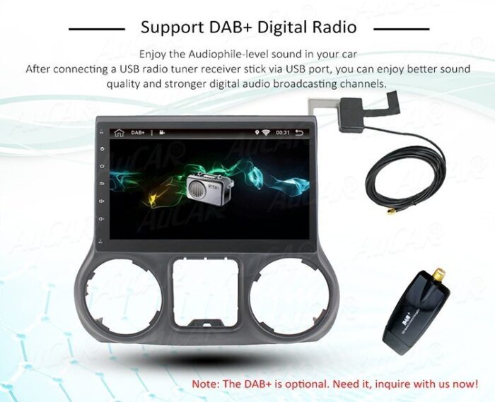 Android 8.1 10.1 inch Car DVD Player GPS Navigation system for Jeep Wrangler 2011 -2017 HD Bluetooth Radio WIFI 4G Stereo IPS - Image 5