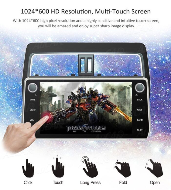 AuCAR 10.1" GPS Navigation system for Toyota Prado 2018 Android Car DVD Player HD 1024*600 Bluetooth GPS radio WIFI 4G Car Stereo - Image 4