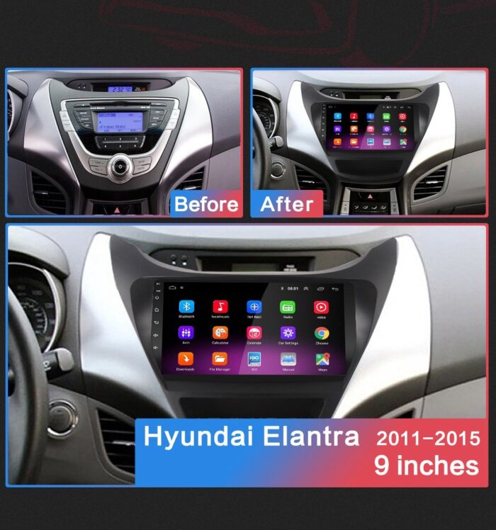 AuCAR Android Car DVD Player for Hyundai Elantra 2010-2013 Car GPS Multimedia system HD Bluetooth Radio WIFI 4G AUX touch screen - Image 23