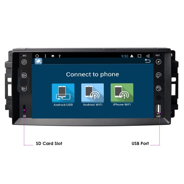 AuCAR Android Car DVD Player for Jeep Chrysler 300C Jeep Wrangler Dodge Journey Car GPS Multimedia system HD Bluetooth Radio WIFI 4G AUX touch screen - Image 5