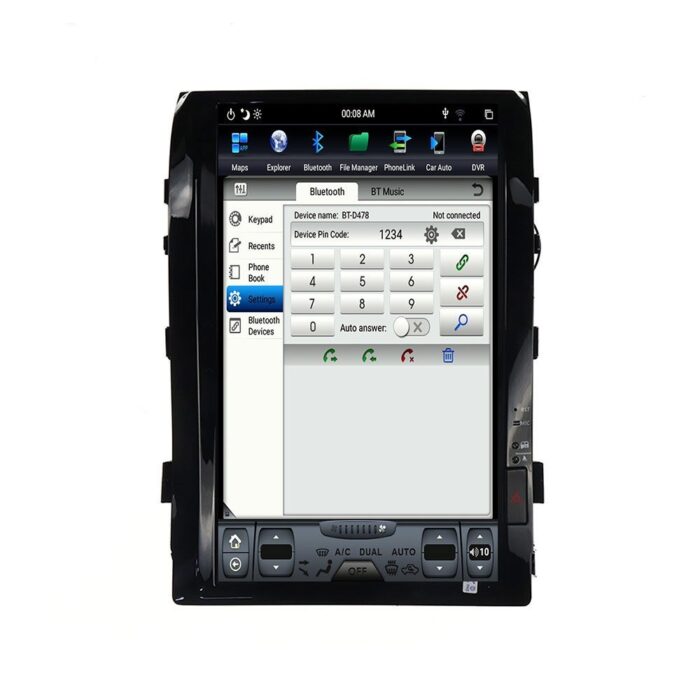 AuCAR 16 inch Tesla style Car no DVD Player GPS Navigation auto Radio for TOYOTA LAND CRUISER LC200 2008-2015 PLUS stereo multimedia - Image 5