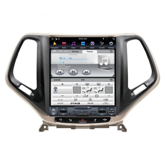 AuCAR PX6 Android 9.0 4GB Tesla style Car GPS Navigation For Jeep Cherokee 2010 - 2019 head unit multimedia player auto radio tape - Image 3