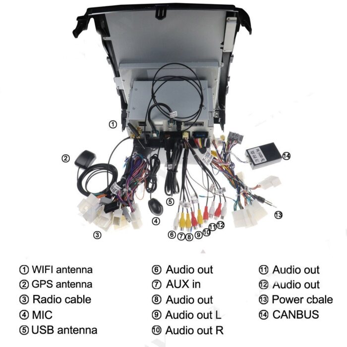AuCAR 16 inch Tesla style Car no DVD Player GPS Navigation auto Radio for TOYOTA LAND CRUISER LC200 2008-2015 PLUS stereo multimedia - Image 6