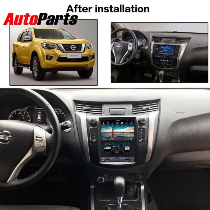 AuCAR Tesla style Android 9 Car GPS Navigation For Nissan NP300 Navara 2014+ multimedia tape radio recorder head unit PAD No DVD player - Image 6