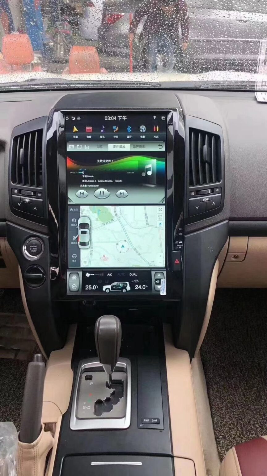 AuCAR 16 inch Tesla style Car no DVD Player GPS Navigation auto Radio for TOYOTA LAND CRUISER LC200 2008-2015 PLUS stereo multimedia - Image 2