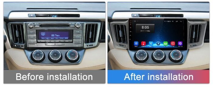 AuCAR Android Car DVD Player for Toyota RAV4 2014-2018 Car GPS Multimedia system HD Bluetooth Radio WIFI 4G AUX touch screen - Image 9