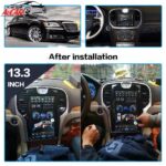 AuCAR Android 9.0 Tesla style 13.3" Car DVD GPS navigation for Chrysler 300C 2013-2019 Car radio player Auto stereo head unit recorder - Image 3