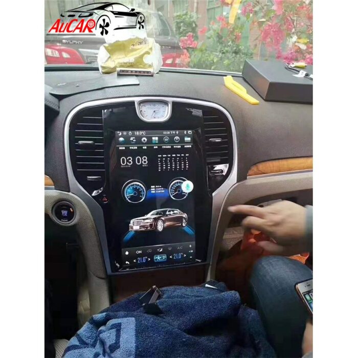 AuCAR Android 9.0 Tesla style 13.3" Car DVD GPS navigation for Chrysler 300C 2013-2019 Car radio player Auto stereo head unit recorder - Image 2