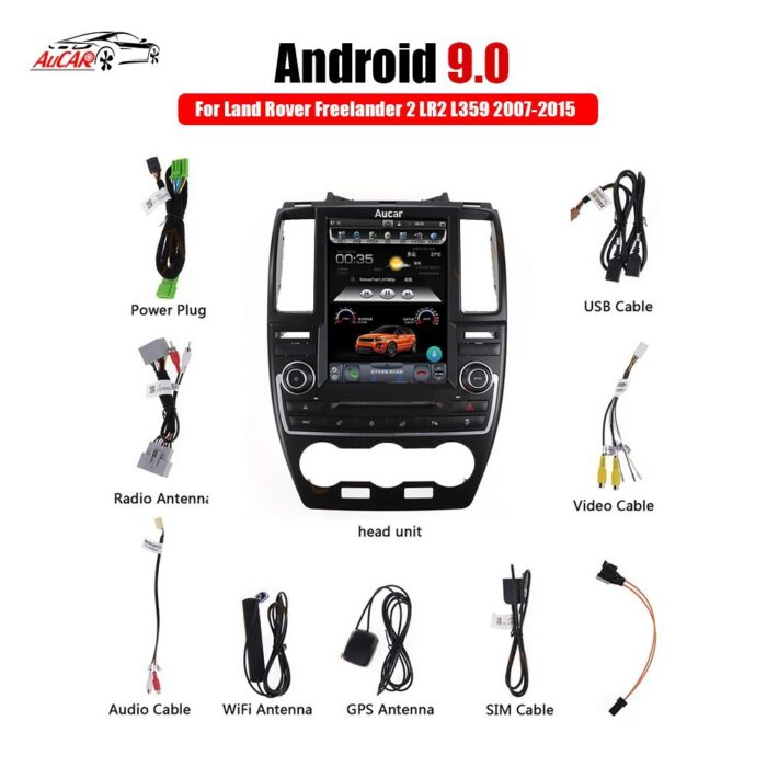 AuCAR Tesla style 12.1'' Android multimeda car radio for Land Rover freelander 2 Android GPS navigation autoradio Stereo 2 din - Image 5