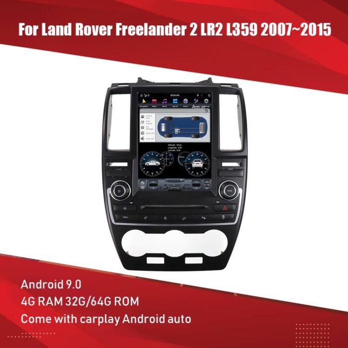 AuCAR Tesla style 12.1'' Android multimeda car radio for Land Rover freelander 2 Android GPS navigation autoradio Stereo 2 din - Image 4
