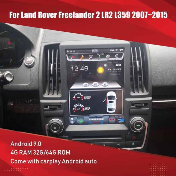 AuCAR Tesla style 12.1'' Android multimeda car radio for Land Rover freelander 2 Android GPS navigation autoradio Stereo 2 din - Image 6