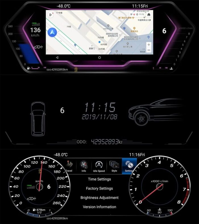 AuCAR Android instrument cluster for Jeep wrangler instrument panel  2011-2017 car gps navigation multimedia Stereo - Image 8