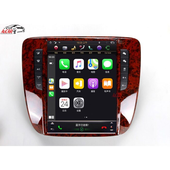 AuCAR Tesla Style Android 9.0 Car radio1 din DVD for GMC Yukon Chevrolet Tahoe Suburban Silverado 2007-2012 GPS Navigation IPS AUX - Image 2