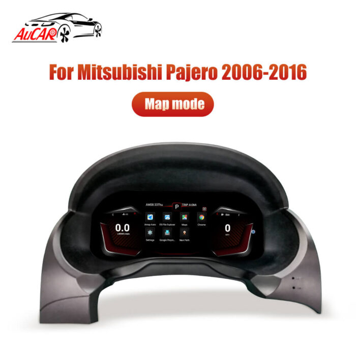 AuCAR Android 9.0 Instrument Cluster Panel for Mitsubishi Pajero 2006-2016 Car GPS Navigation Multimedia Stereo - Image 6