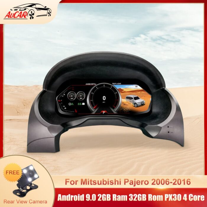AuCAR Android 9.0 Instrument Cluster Panel for Mitsubishi Pajero 2006-2016 Car GPS Navigation Multimedia Stereo - Image 4
