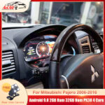 AuCAR Android 9.0 Instrument Cluster Panel for Mitsubishi Pajero 2006-2016 Car GPS Navigation Multimedia Stereo - Image 2