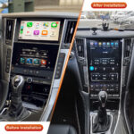 AuCar Tesla Android 9 13.6" Car Radio GPS Navigation for Infiniti MK5 Q50 Q50L Q60 Q60L 2020 2021+ Car Multimedia Stereo Player Car Video - Image 4