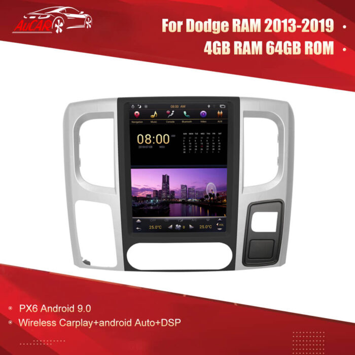 AuCar 12.1'' Android Tesla For Dodge RAM 2013-2019 multimedia car radio For Dodge RAM 1500 Trucks gps Stereo autoradio player - Image 2
