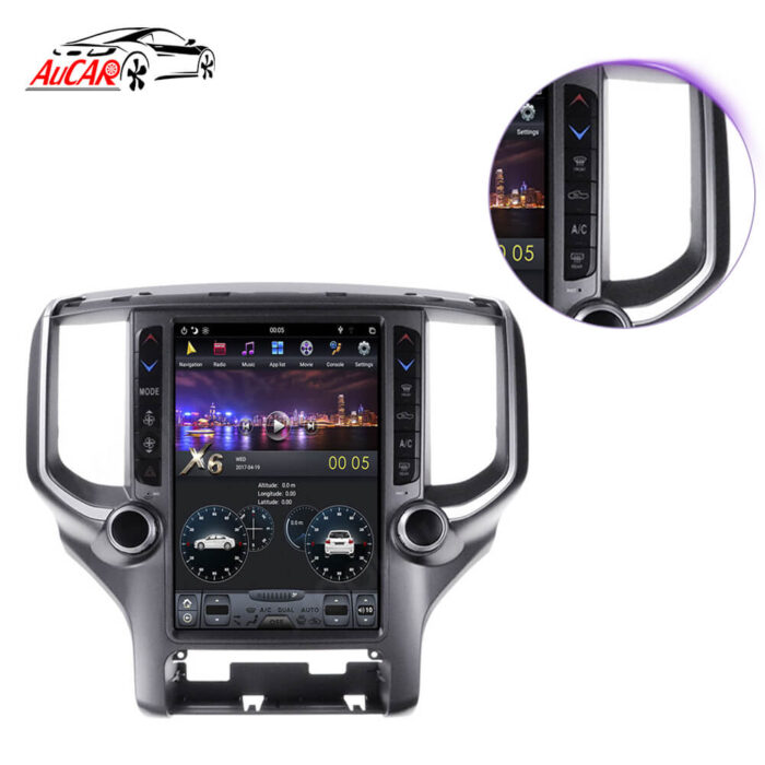 AuCar Android T-Style Car Video for Dodge RAM 2018 2019 2020 2021 Radio Car Auto Tesla Vertical Screen Multimedia Video Player GPS Navi CarPlay GPS Stereo Autoradio - Image 5