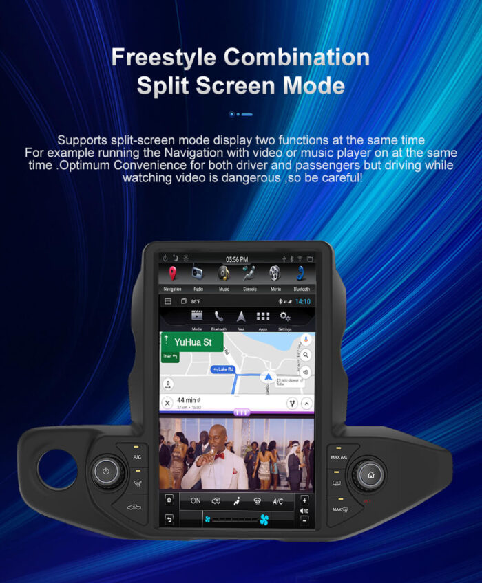 AuCar Tesla Android 9 13.6 inch Car Radio GPS Navigation Android head unit for Jeep Wrangler/gladiator 2018-2021 Car Multimedia Stereo Player Car Video - Image 22