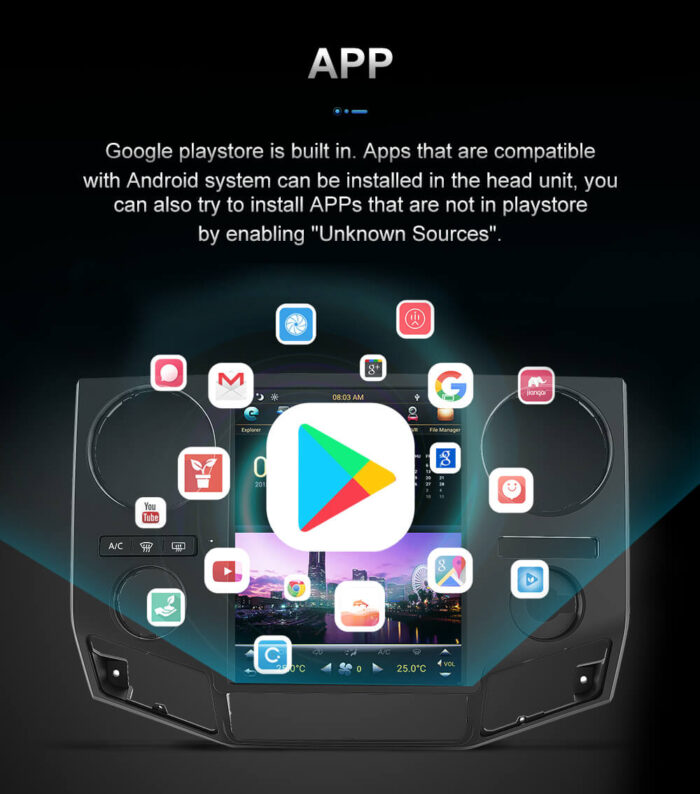 AuCar Tesla Android 9 12.1 inch Car Radio GPS Navigation Android head unit for Ford F250 F350 F450 F650 Super Duty 2011-2016 Car Multimedia Stereo Player Car Video - Image 7