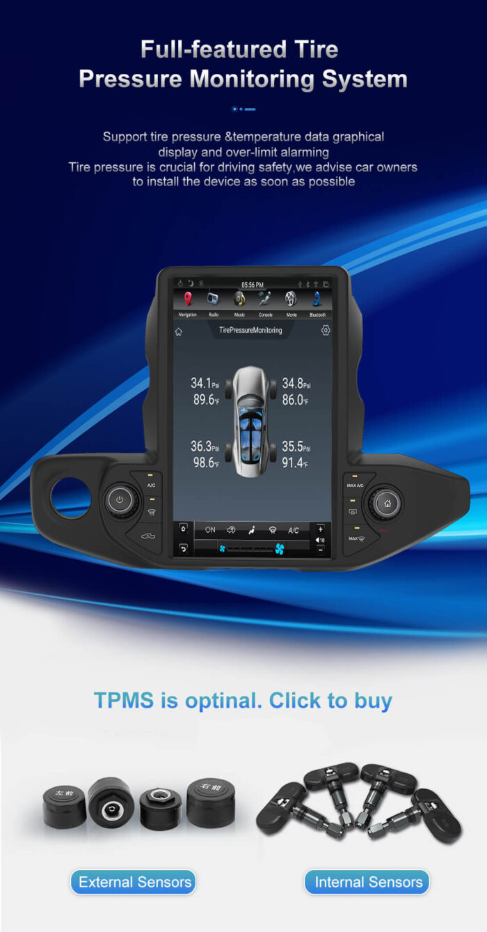 AuCar Tesla Android 9 13.6 inch Car Radio GPS Navigation Android head unit for Jeep Wrangler/gladiator 2018-2021 Car Multimedia Stereo Player Car Video - Image 12