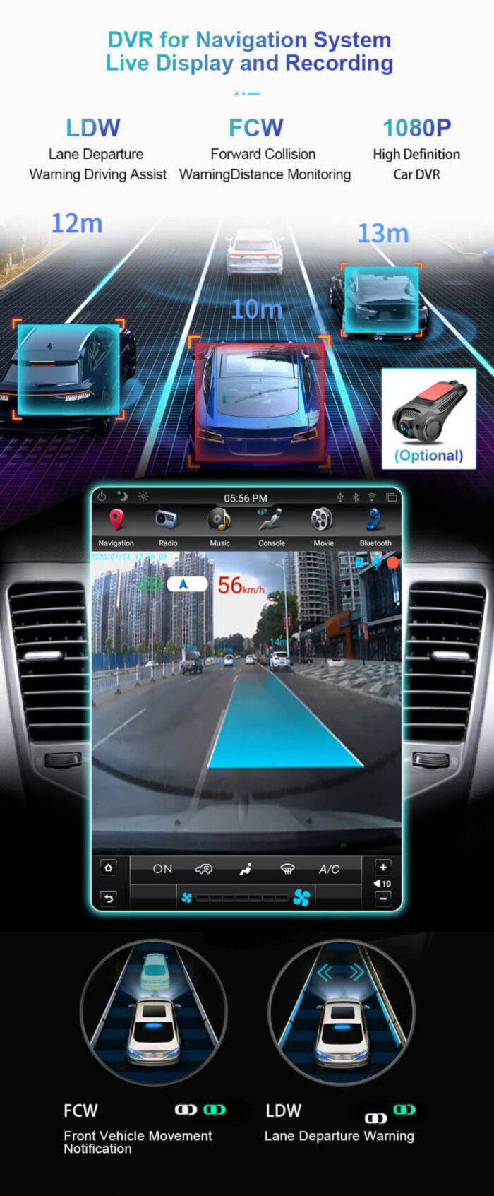 AuCar Audi R8 V10 2007-2015 Android head unit Android 9 Car Radio GPS Navigation Car Multimedia Stereo Player Car Video - Image 19