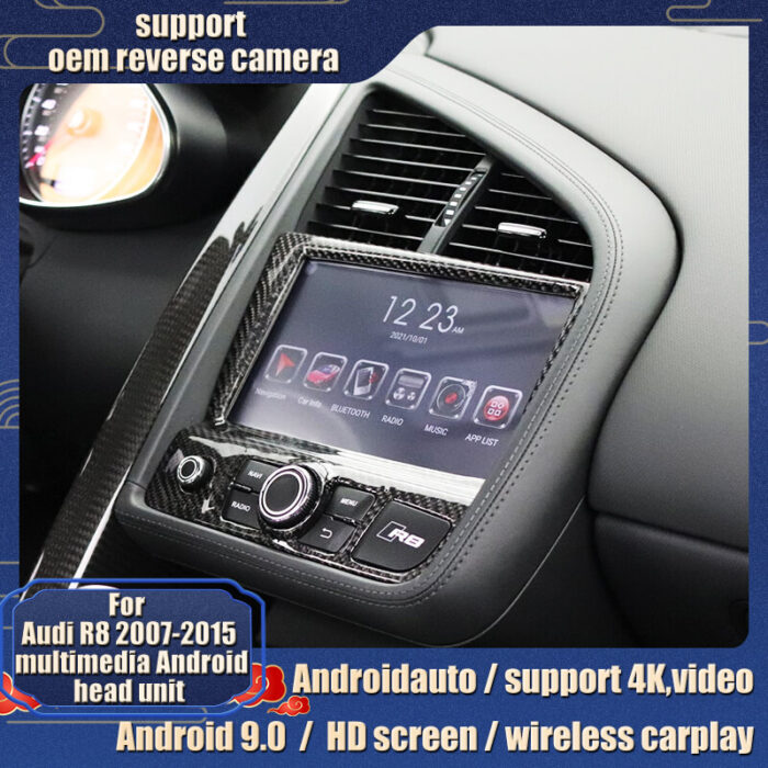 AuCar Audi R8 V10 2007-2015 Android head unit Android 9 Car Radio GPS Navigation Car Multimedia Stereo Player Car Video - Image 7