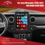 AuCar Tesla Android 9 13.6 inch Car Radio GPS Navigation Android head unit for Jeep Wrangler/gladiator 2018-2021 Car Multimedia Stereo Player Car Video