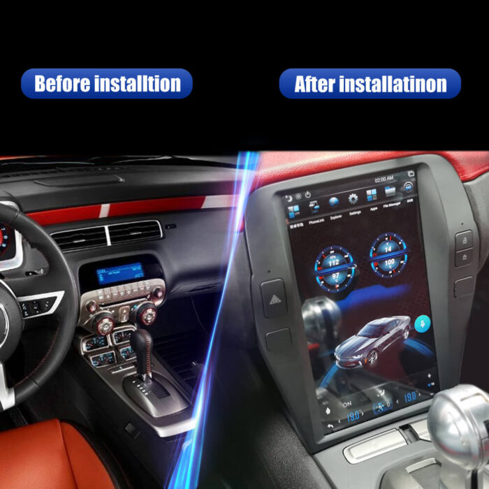 AuCar Tesla Android 9 12.1 Car Radio GPS Navigation Android head unit for Chevrolet Camaro 2010-2015 Car Multimedia Stereo Player Car Video - Image 5