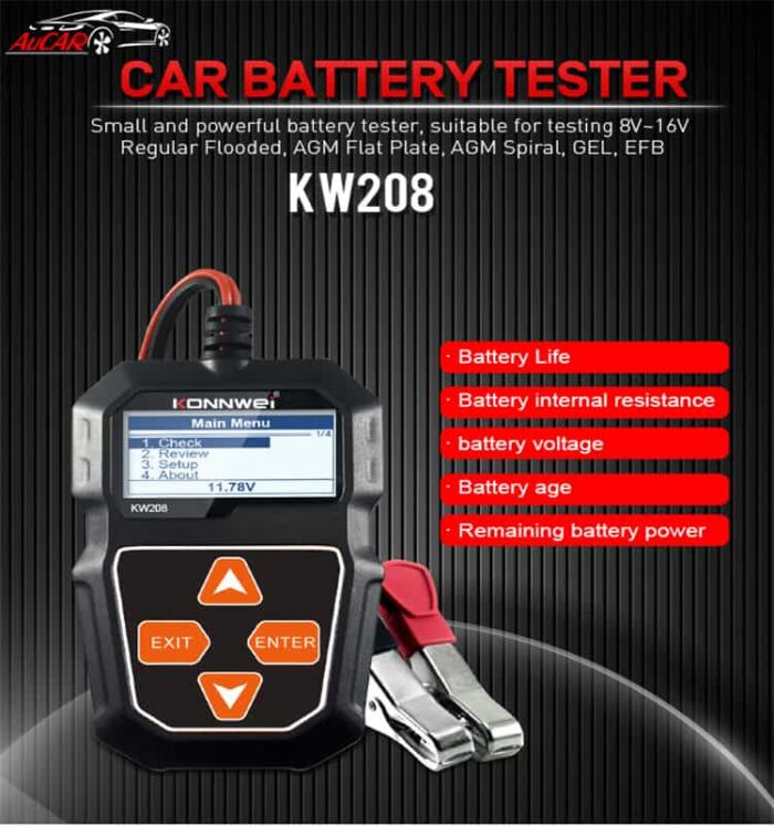 AuCAR Battery Tester 12V Diagnostic-Tool Scanner Adapter Auto Diagnostic Tool - Image 2