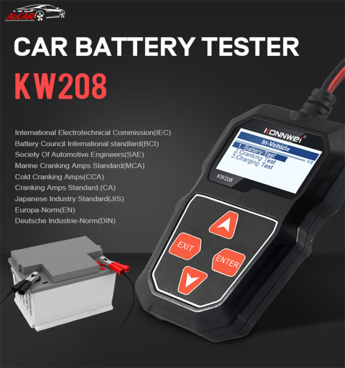 AuCAR Battery Tester 12V Diagnostic-Tool Scanner Adapter Auto Diagnostic Tool - Image 3
