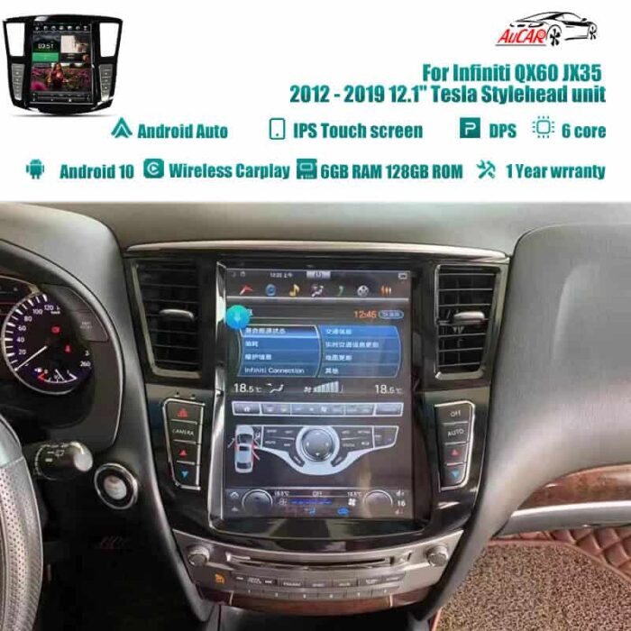 AuCar Android Car Radio GPS Navigation Android head unit for infiniti QX60 JX35 tesla style radio 2012-2019 Car Multimedia Stereo Player Car Video - Image 29