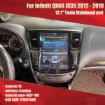 AuCar Android Car Radio GPS Navigation Android head unit for infiniti QX60 JX35 tesla style radio 2012-2019 Car Multimedia Stereo Player Car Video