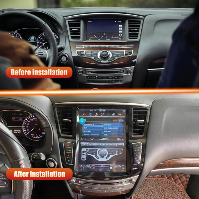 AuCar Android Car Radio GPS Navigation Android head unit for infiniti QX60 JX35 tesla style radio 2012-2019 Car Multimedia Stereo Player Car Video - Image 3