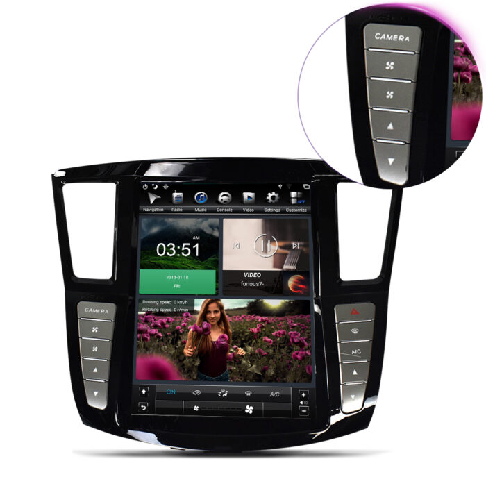 AuCar Android Car Radio GPS Navigation Android head unit for infiniti QX60 JX35 tesla style radio 2012-2019 Car Multimedia Stereo Player Car Video - Image 4